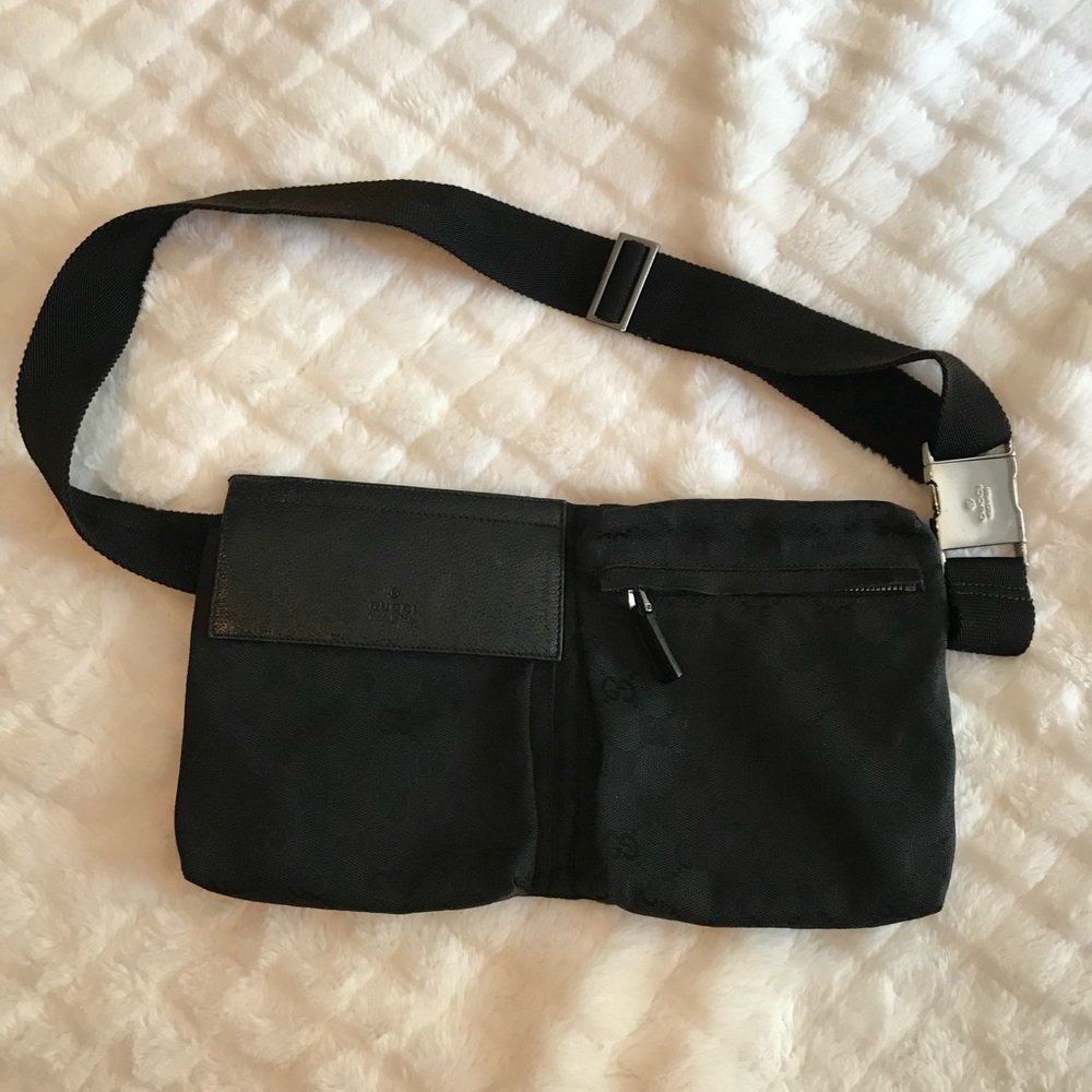 Gucci canvas and leather belt/bum bag